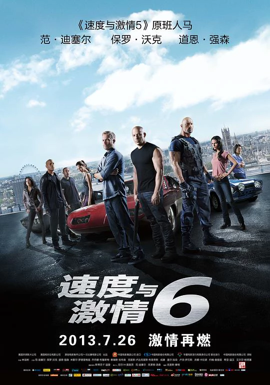 速度与激情6 封面